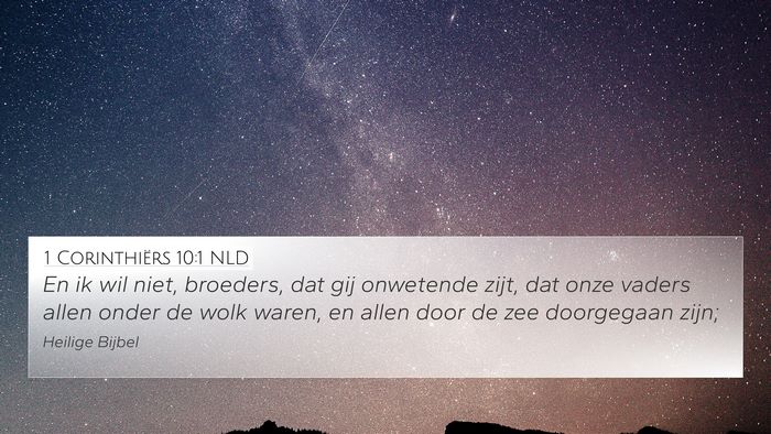 1 Corinthiërs 10:1 NLD Bible Verse Image