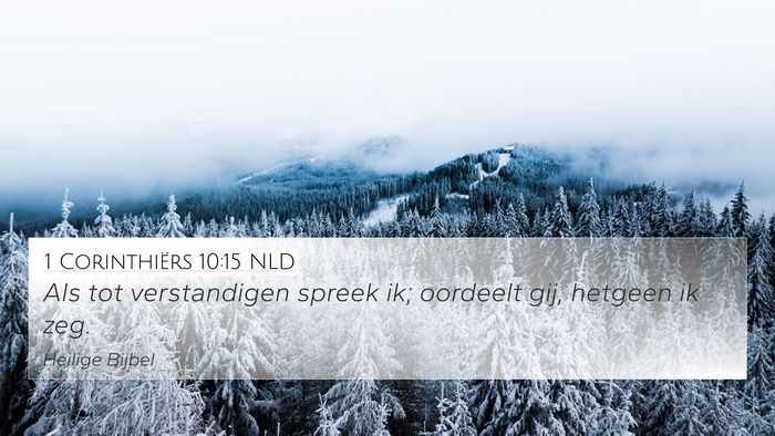 1 Corinthiërs 10:15 NLD Bible Verse Image