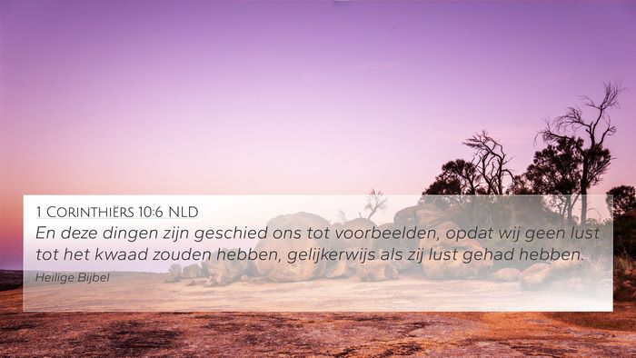 1 Corinthiërs 10:6 NLD Bible Verse Image