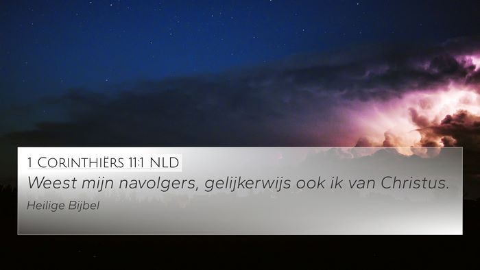 1 Corinthiërs 11:1 NLD Bible Verse Image