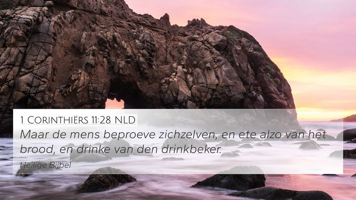 1 Corinthiërs 11:28 NLD Bible Verse Image