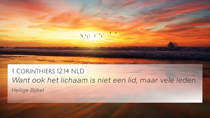 1 Corinthiërs 12:14 NLD Bible Verse Image