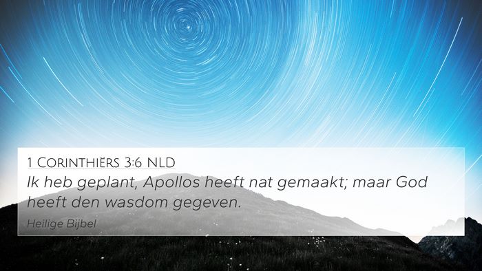 1 Corinthiërs 3:6 NLD Bible Verse Image