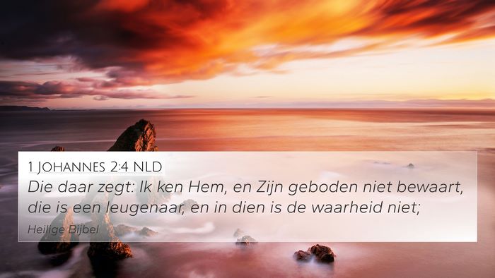 1 Johannes 2:4 NLD Bible Verse Image
