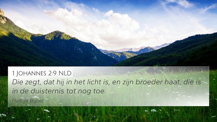 1 Johannes 2:9 NLD Bible Verse Image