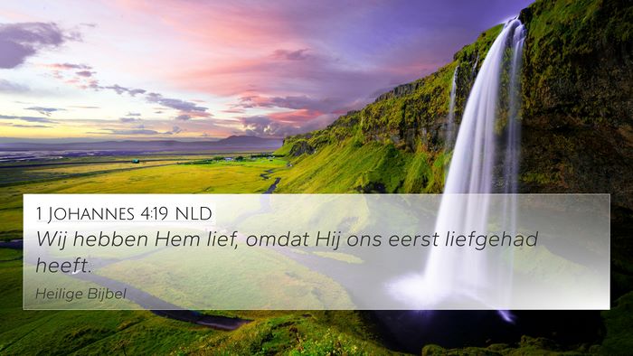 1 Johannes 4:19 NLD Bible Verse Image