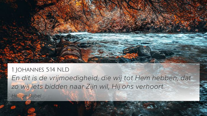 1 Johannes 5:14 NLD Bible Verse Image