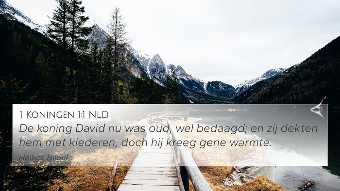 1 Koningen 1:1 NLD 4K Wallpaper - De koning David nu was oud, wel bedaagd; en zij - 4K Wallpaper Bible Verse