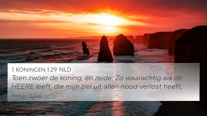 1 Koningen 1:29 NLD Bible Verse Image