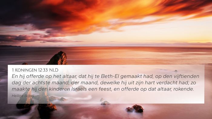 1 Koningen 12:33 NLD Bible Verse Image