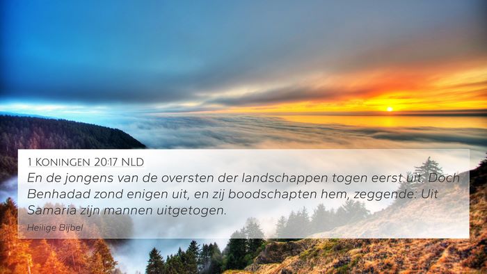 1 Koningen 20:17 NLD 4K Wallpaper - En de jongens van de oversten der landschappen - 4K Wallpaper Bible Verse