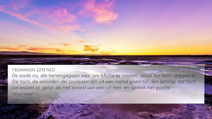 1 Koningen 22:13 NLD Bible Verse Image