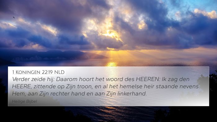 1 Koningen 22:19 NLD Bible Verse Image