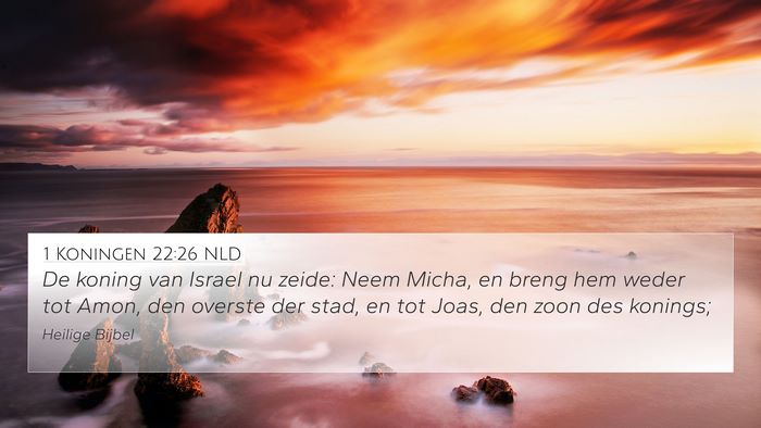 1 Koningen 22:26 NLD Bible Verse Image
