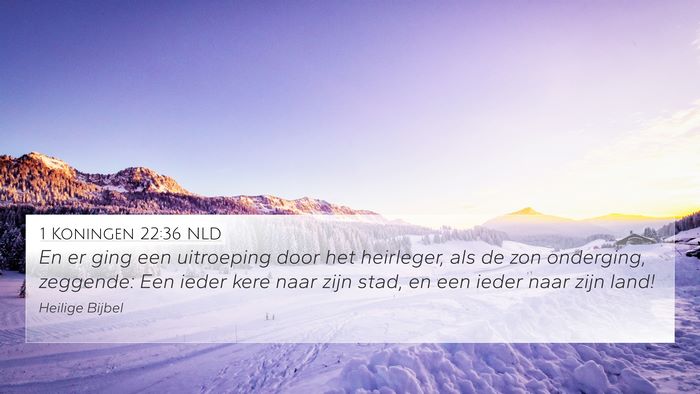 1 Koningen 22:36 NLD Bible Verse Image