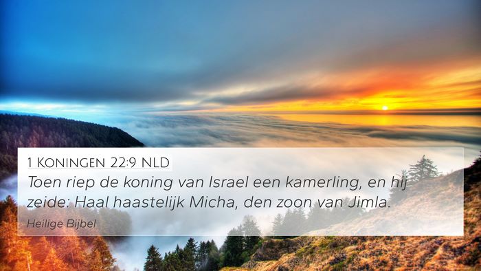 1 Koningen 22:9 NLD Bible Verse Image