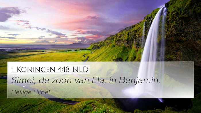 1 Koningen 4:18 NLD 4K Wallpaper - Simei, de zoon van Ela, in - 4K Wallpaper Bible Verse