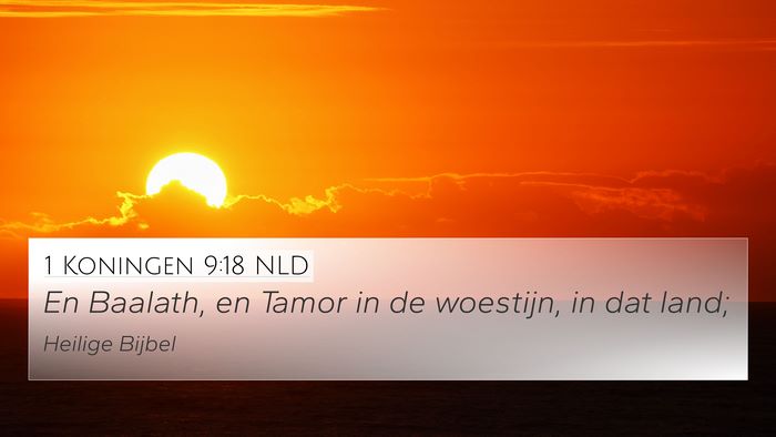 1 Koningen 9:18 NLD Bible Verse Image