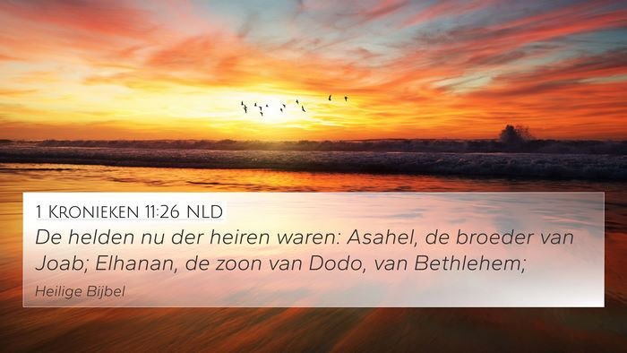 1 Kronieken 11:26 NLD Bible Verse Image