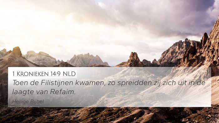 1 Kronieken 14:9 NLD Bible Verse Image