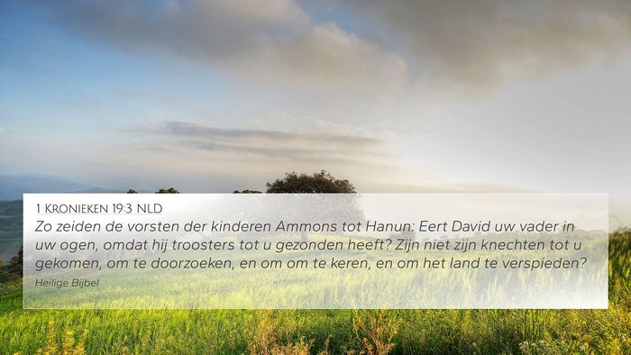 1 Kronieken 19:3 NLD Bible Verse Image