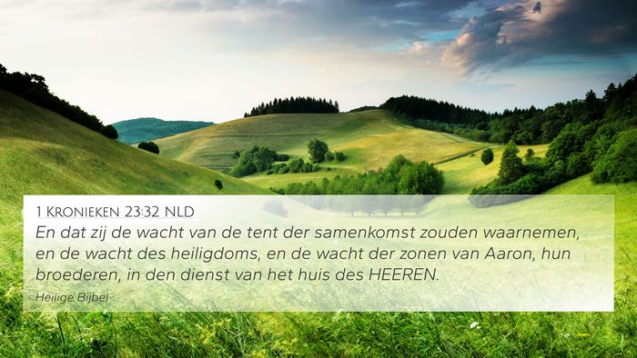 1 Kronieken 23:32 NLD Bible Verse Image
