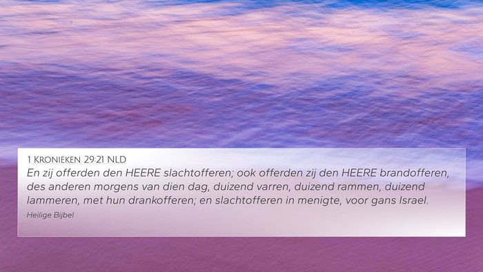 1 Kronieken 29:21 NLD Bible Verse Image