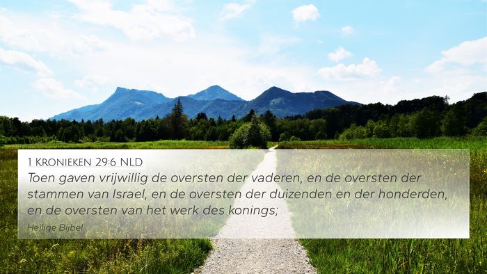 1 Kronieken 29:6 NLD Bible Verse Image