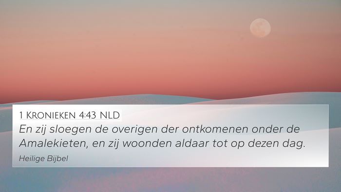 1 Kronieken 4:43 NLD Bible Verse Image