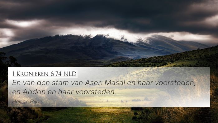 1 Kronieken 6:74 NLD Bible Verse Image