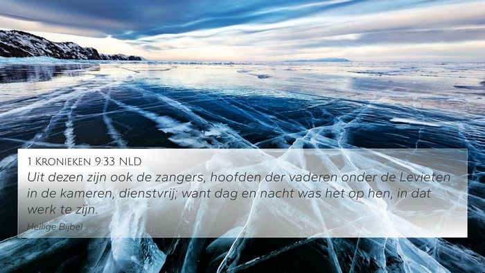 1 Kronieken 9:33 NLD Bible Verse Image