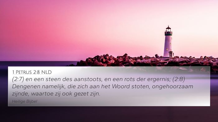 1 Petrus 2:8 NLD 4K Wallpaper - (2:7) en een steen des aanstoots, en een rots der - 4K Wallpaper Bible Verse