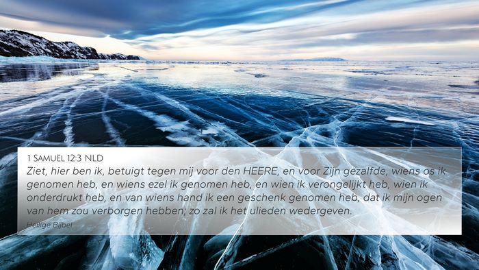1 Samuël 12:3 NLD Bible Verse Image