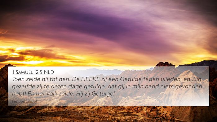 1 Samuël 12:5 NLD Bible Verse Image