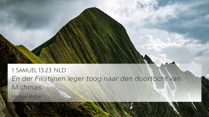 1 Samuël 13:23 NLD Bible Verse Image