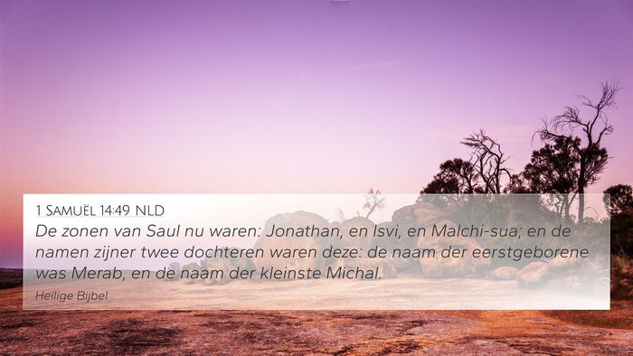 1 Samuël 14:49 NLD Bible Verse Image