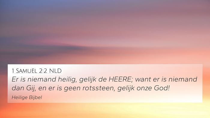 1 Samuël 2:2 NLD Bible Verse Image
