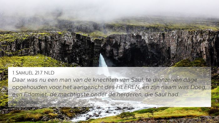 1 Samuël 21:7 NLD Bible Verse Image