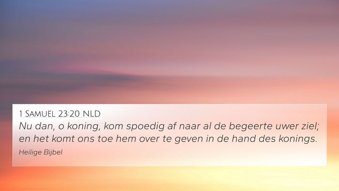 1 Samuël 23:20 NLD Bible Verse Image