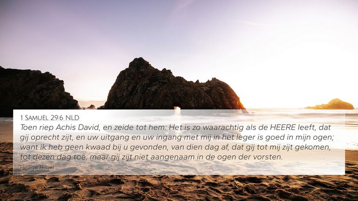 1 Samuël 29:6 NLD Bible Verse Image