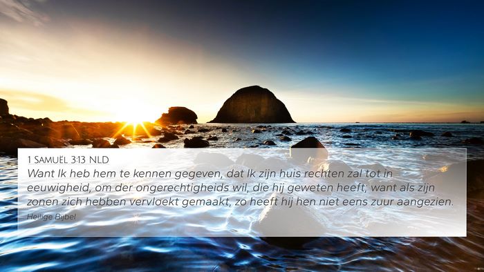 1 Samuël 3:13 NLD Bible Verse Image