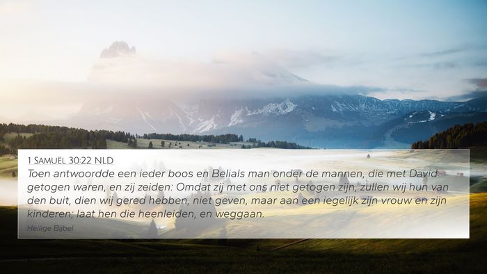 1 Samuël 30:22 NLD Bible Verse Image