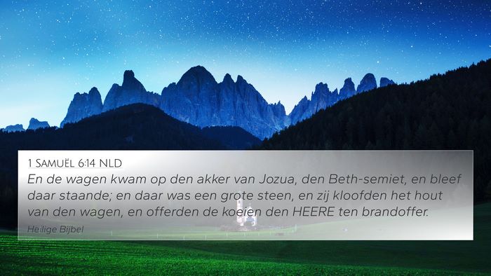 1 Samuël 6:14 NLD Bible Verse Image
