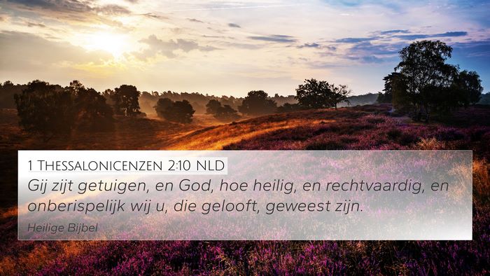 1 Thessalonicenzen 2:10 NLD Bible Verse Image