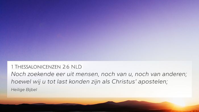 1 Thessalonicenzen 2:6 NLD Bible Verse Image