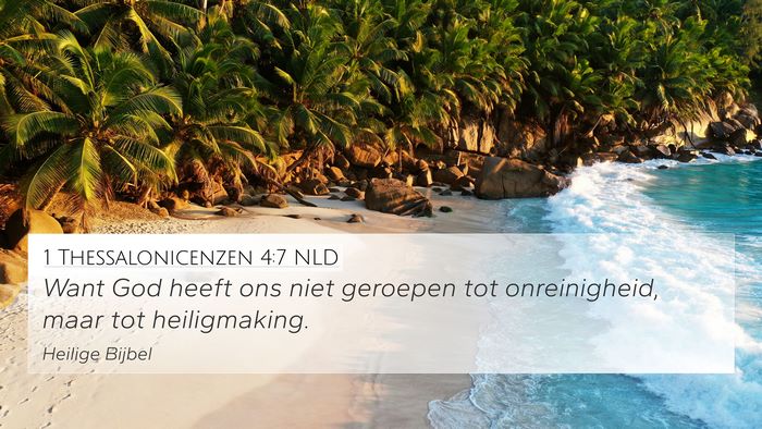 1 Thessalonicenzen 4:7 NLD Bible Verse Image