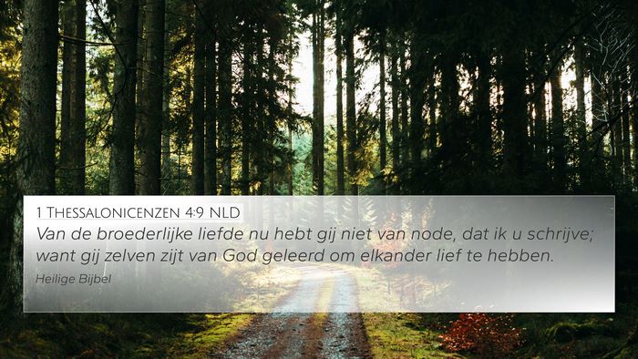 1 Thessalonicenzen 4:9 NLD Bible Verse Image