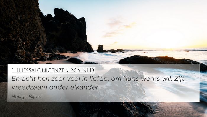 1 Thessalonicenzen 5:13 NLD Bible Verse Image