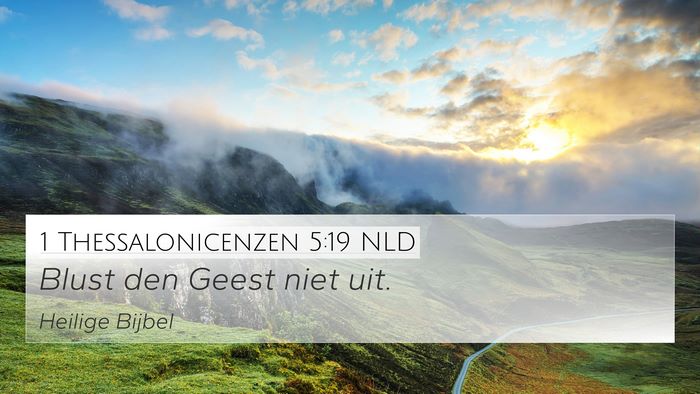 1 Thessalonicenzen 5:19 NLD Bible Verse Image