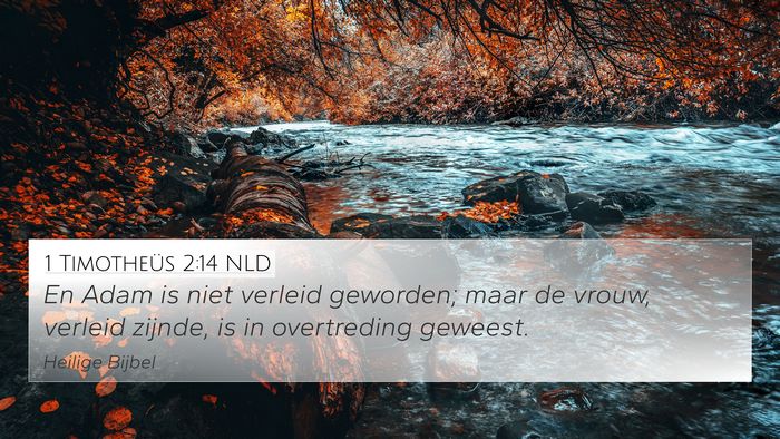 1 Timotheüs 2:14 NLD 4K Wallpaper - En Adam is niet verleid geworden; maar de vrouw, - 4K Wallpaper Bible Verse